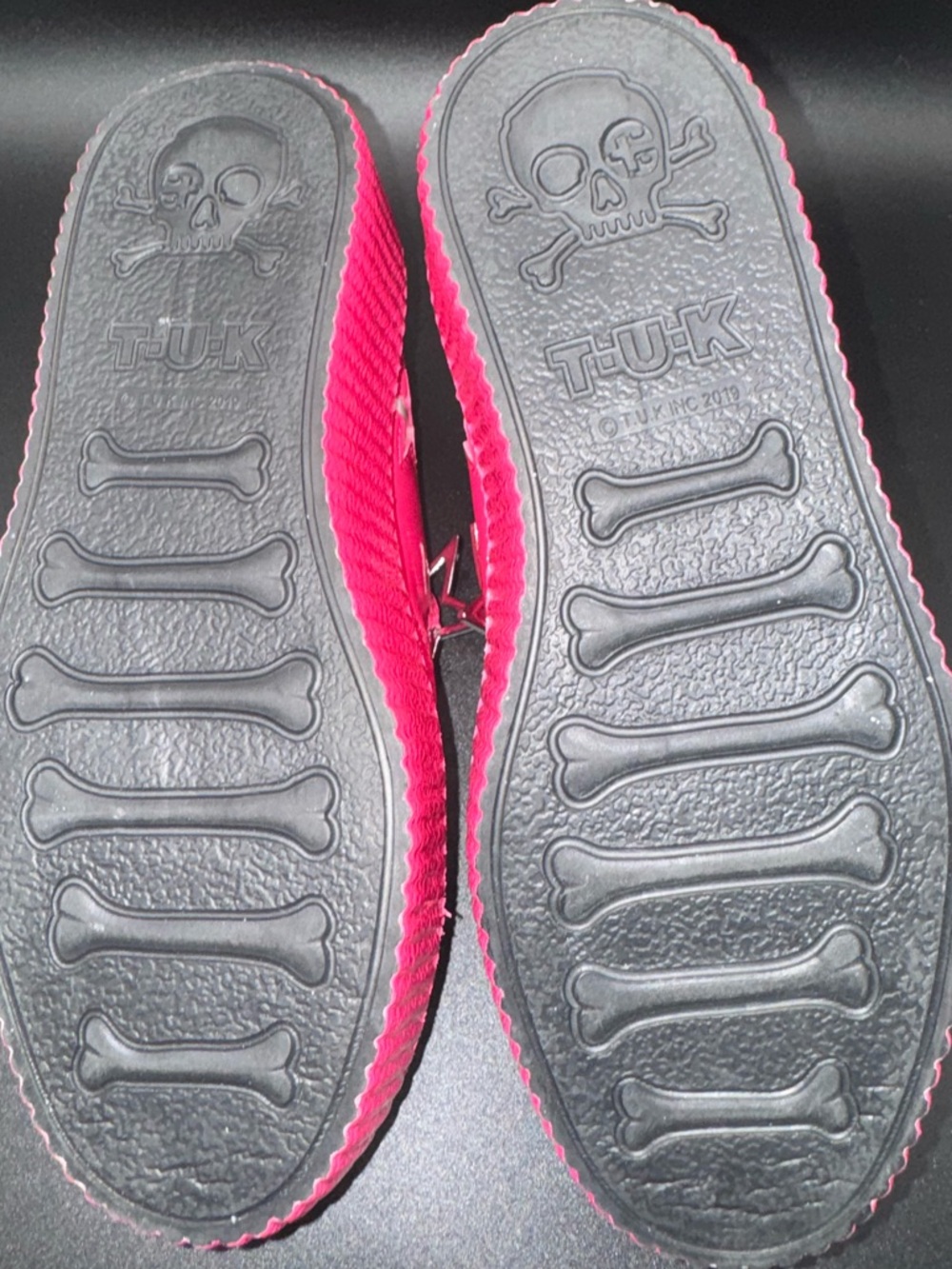 SOLD. T.U.K. Hot Pink Creepers Size 7 Patent Leather Platform - Picture 9 of 17